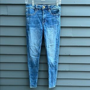 American Eagle Hi-Rise Blue Denim Jeggings